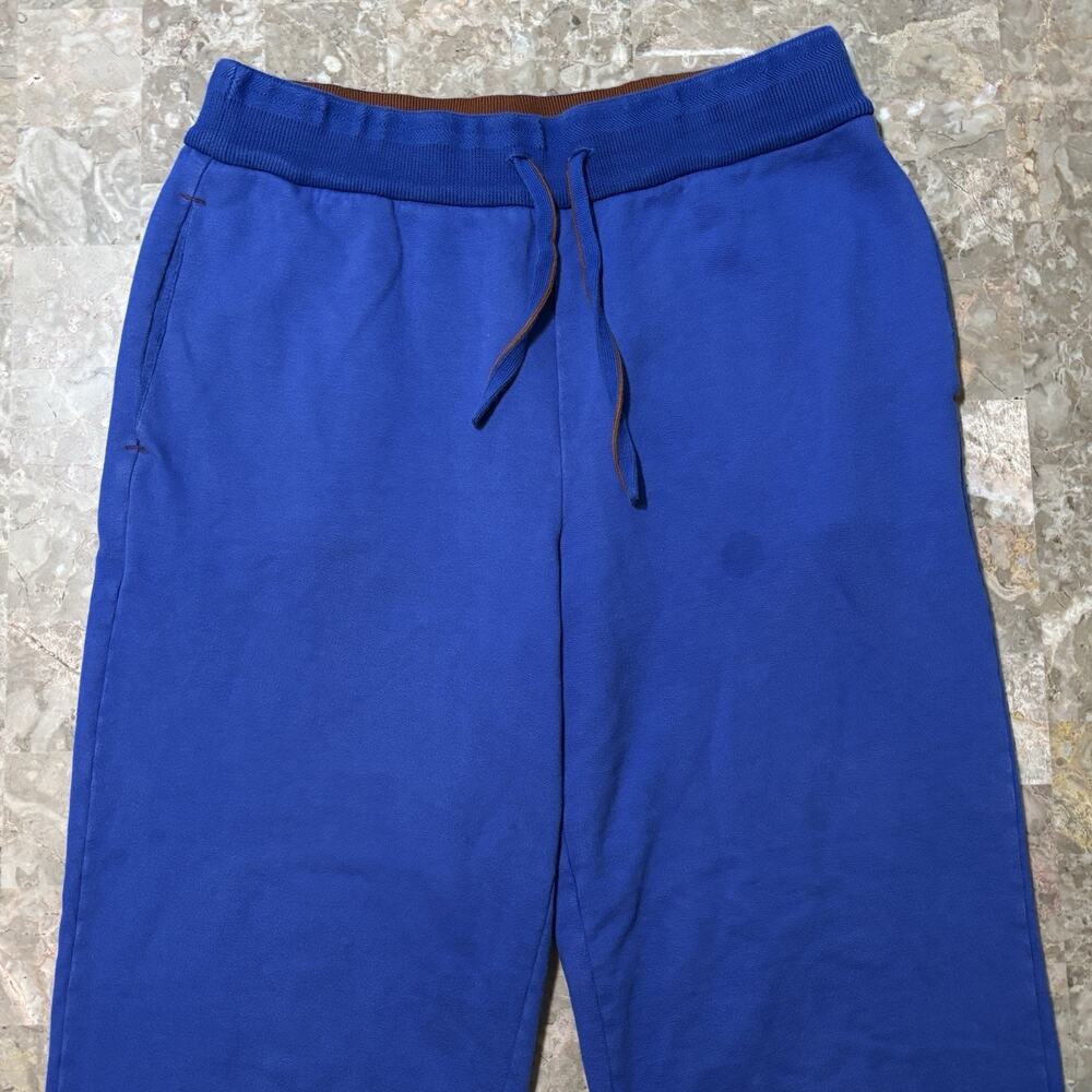 Loro Piana Sweatpants Mens Medium Royal Blue Cotton Joggers 26” Terry Italy